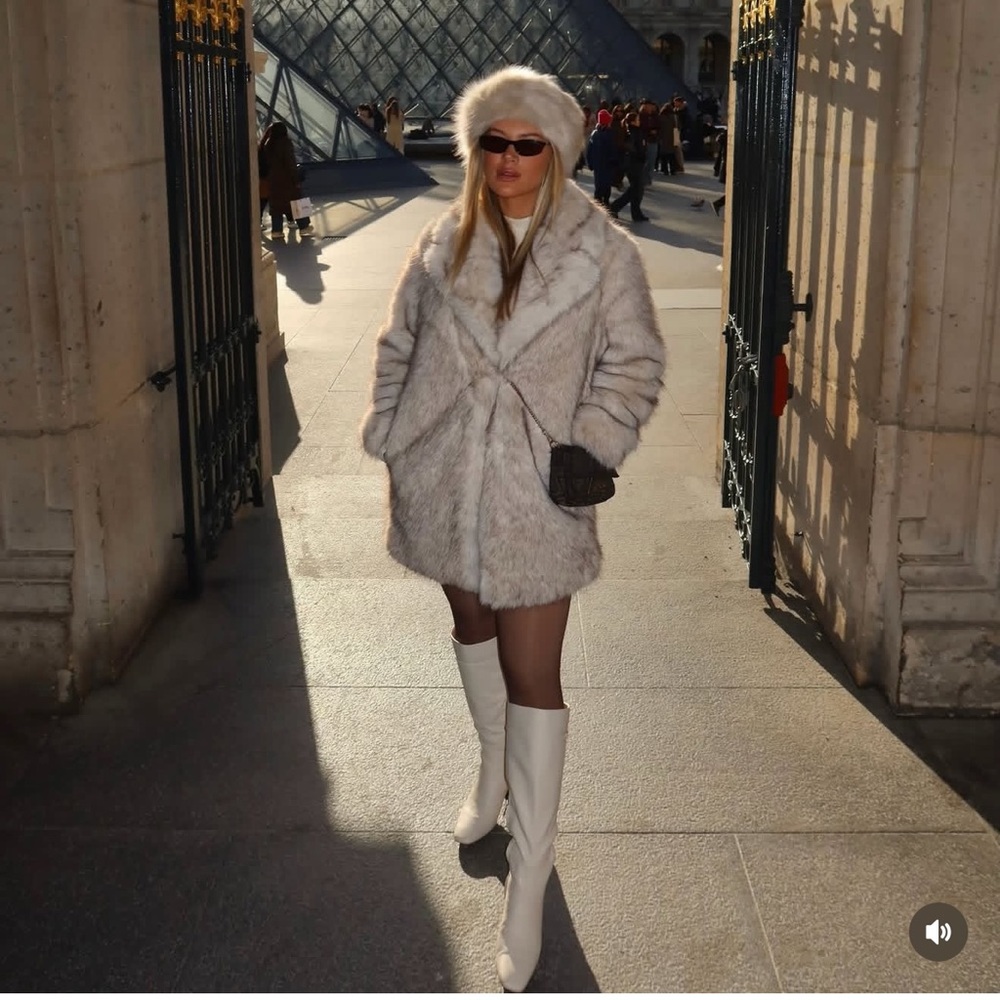 Aritzia Verbier Coat - Artic Faux Fur